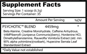 INSANE LABZ PSYCHOTIC 219 Gr. Facts